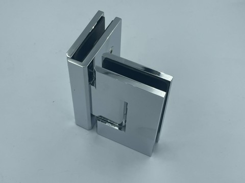 90 degree heavy duty glass to glass shower hinges